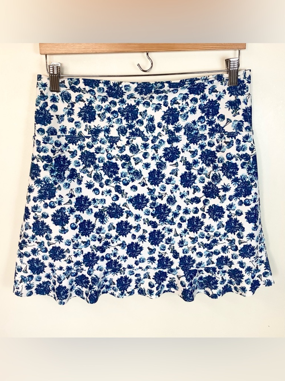 Albion Floral Santorini High Waisted Swim Skirt - Blue - XL - Picture 5 of 9